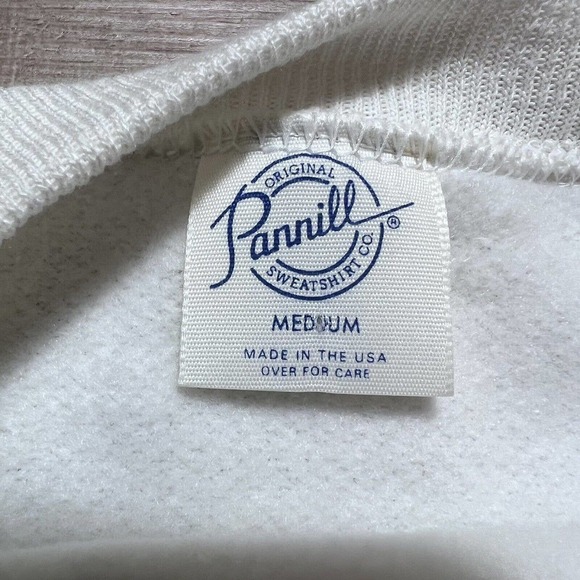 Vintage Sweatshirt by Pannill Sweats Pastel White Crewneck (Medium) Fits Small - Picture 3 of 10